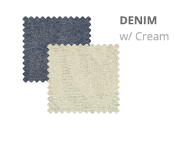 Denim w: cream